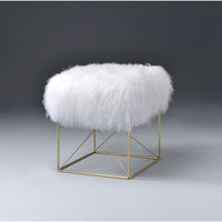 Thumbnail for Bagley - Ottoman - Wool & Gold Brass - Tony's Home Furnishings