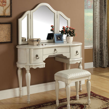 Trini - Vanity Desk - White - Tony's Home Furnishings