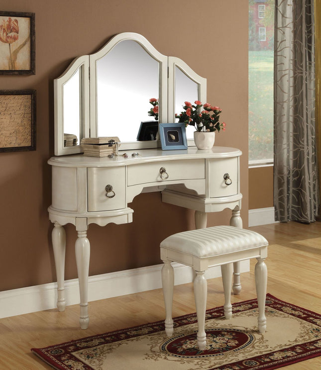 Trini - Vanity Desk - White - Tony's Home Furnishings