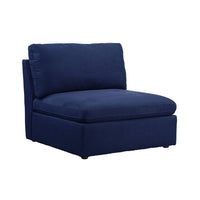 Thumbnail for Crosby - Armless Chair - Blue Fabric - Tony's Home Furnishings