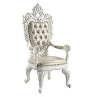 Vanaheim - Dining Chair (Set of 2) - Beige PU & Antique White Finish - Tony's Home Furnishings
