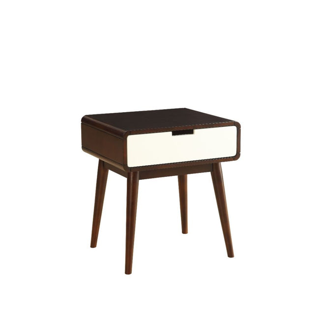 Christa - End Table - Espresso & White - Tony's Home Furnishings