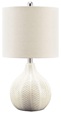 Thumbnail for Rainermen - Off White - Ceramic Table Lamp Tony's Home Furnishings Furniture. Beds. Dressers. Sofas.