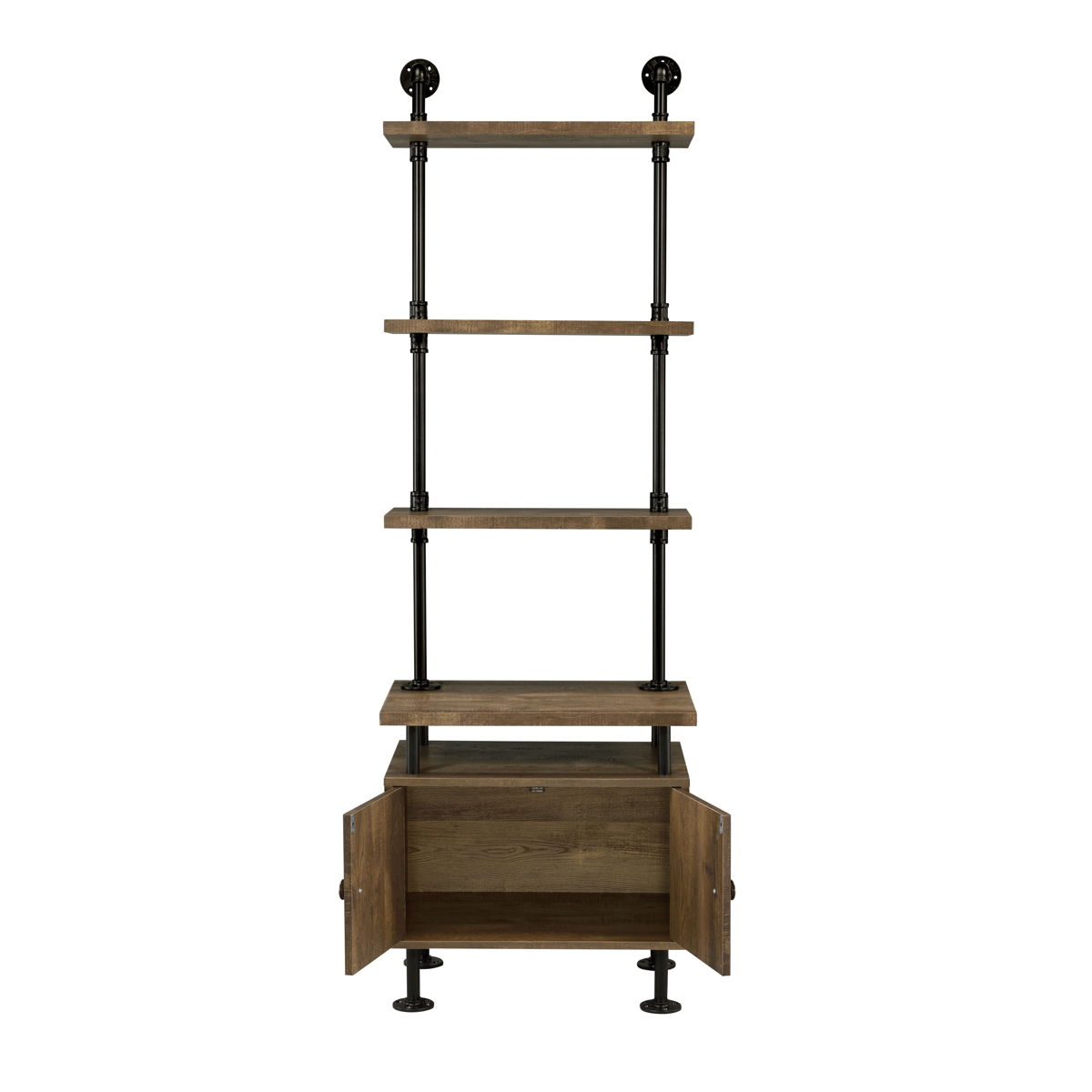 Ensata II - Side Pier - Rustic Oak & Black Finish - Tony's Home Furnishings