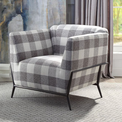 Niamey II - Accent Chair - Pattern Fabric & Metal - Tony's Home Furnishings