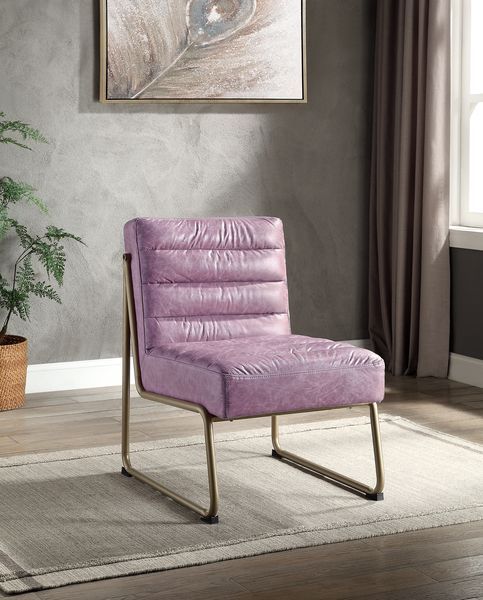 Loria - Accent Chair - Wisteria - Top Grain Leather - Tony's Home Furnishings