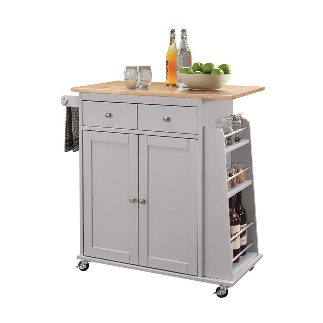 Tullarick - Kitchen Cart - Natural & Gray - Tony's Home Furnishings