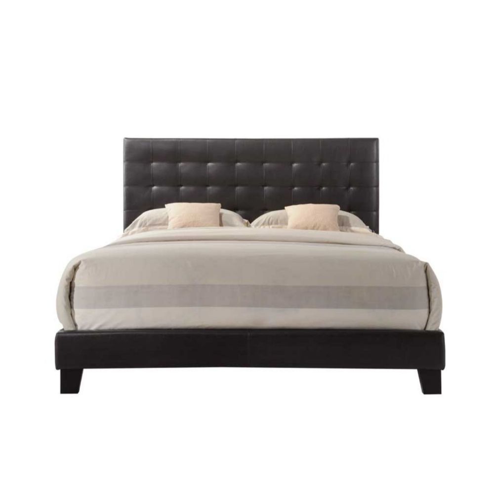 Masate - Queen Bed - Espresso PU - Tony's Home Furnishings