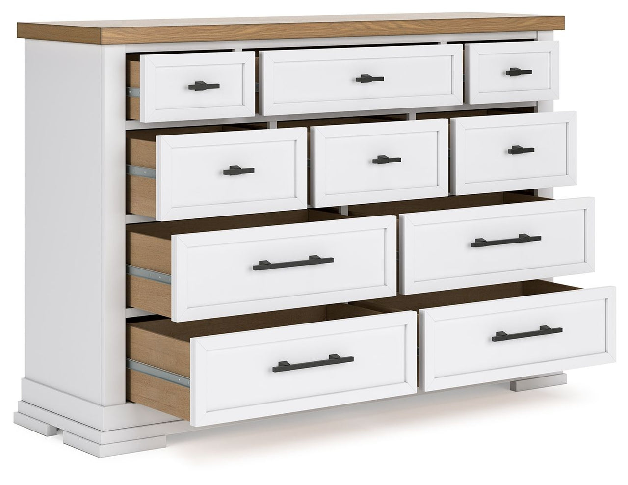 Ashbryn - White / Natural - Dresser - Tony's Home Furnishings