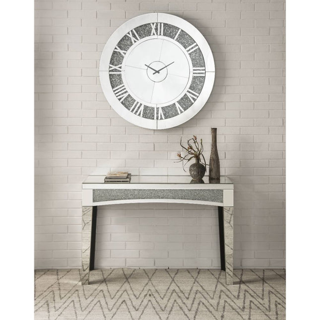 Noralie - Wall Clock - Mirrored & Faux Diamonds - 39" - Tony's Home Furnishings