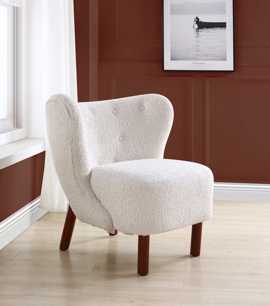 Zusud - Accent Chair - White Teddy Sherpa - Tony's Home Furnishings