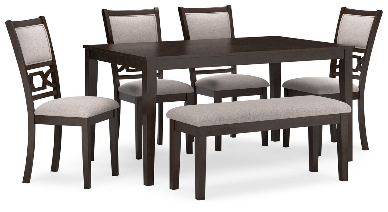 Langwest - Brown - Dining Room Table Set (Set of 6) - Tony's Home Furnishings