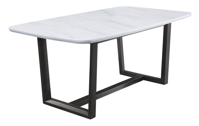 Madan - Dining Table - Marble Top & Weathered Gray Finish - Tony's Home Furnishings