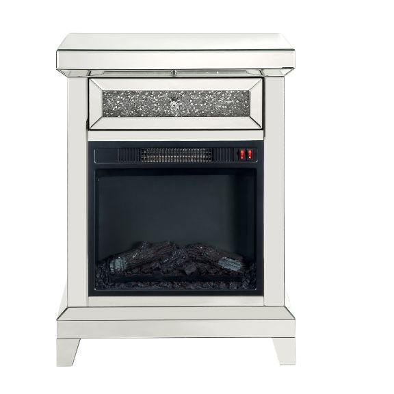 Noralie - Fireplace - Pearl Silver - 35" - Tony's Home Furnishings