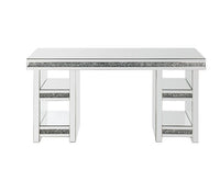 Thumbnail for Noralie - Writing Desk - Clear Glass, Mirrored & Faux Diamonds - Tony's Home Furnishings