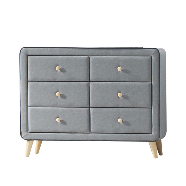 Valda - Dresser - Light Gray Fabric - Tony's Home Furnishings