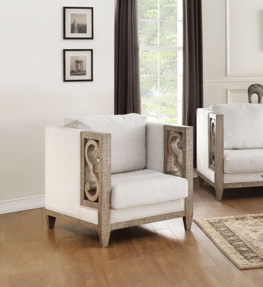 Artesia - Chair - Fabric & Salvaged Natural - Tony's Home Furnishings