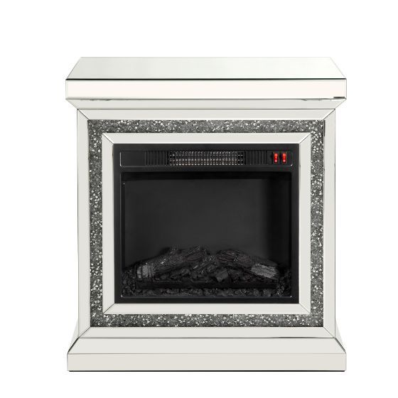 Noralie - Fireplace - Mirrored & Faux Diamonds - 32" - Tony's Home Furnishings