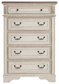 Thumbnail for Realyn - White / Brown / Beige - Five Drawer Chest - Tony's Home Furnishings