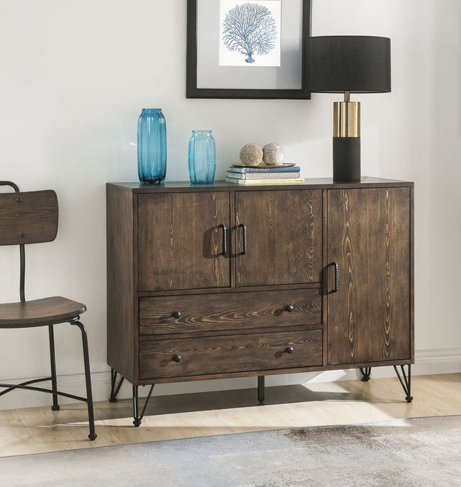 Garron - Server - Walnut & Black - Tony's Home Furnishings