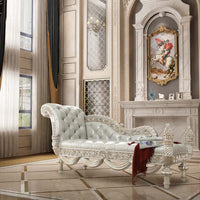 Thumbnail for Sandoval - Bench - Beige PU & Champagne Finish - Tony's Home Furnishings