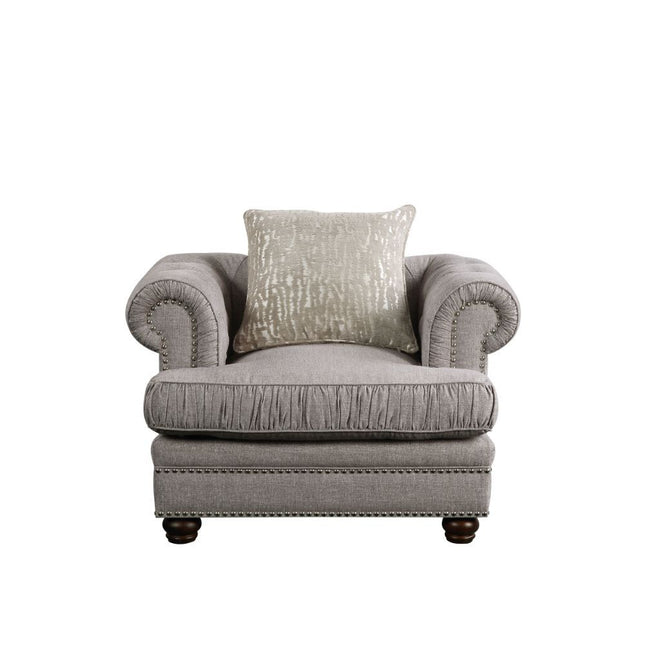 Gardenia - Chair - Gray Fabric - Tony's Home Furnishings