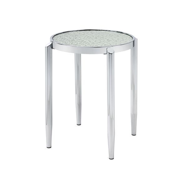 Abbe - End Table - Glass & Chrome Finish - Tony's Home Furnishings