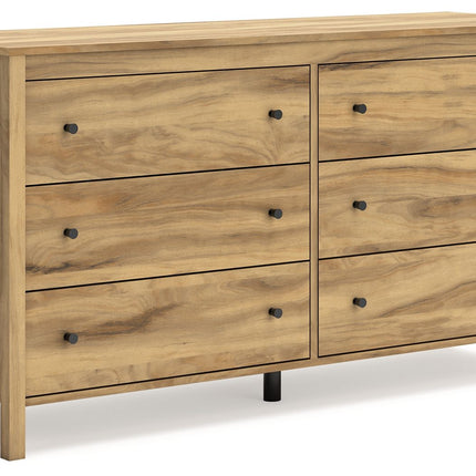 Bermacy - Light Brown - Six Drawer Dresser - Tony's Home Furnishings