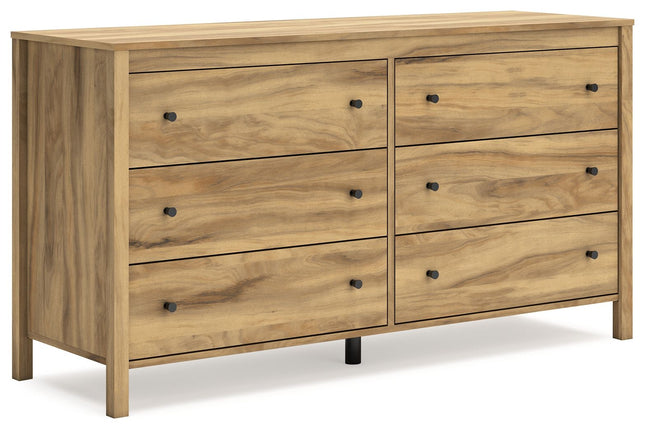 Bermacy - Light Brown - Six Drawer Dresser - Tony's Home Furnishings