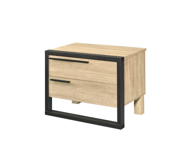 Erasto - Accent Table - Oak & Black Finish - Tony's Home Furnishings