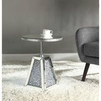 Noralie - Accent Table - Mirrored & Faux Diamonds - 20