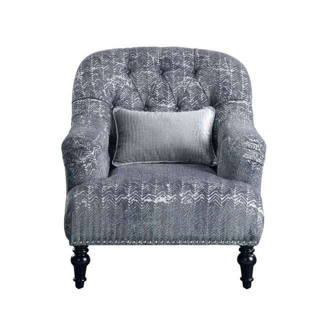 Gaura - Chair - Pattern Gray Velvet - Tony's Home Furnishings