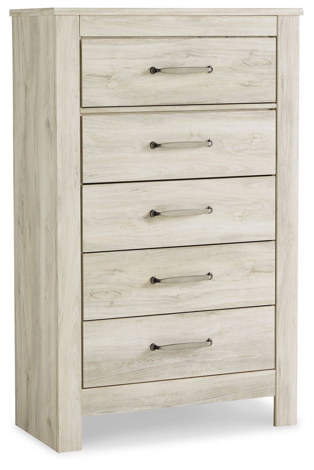 Bellaby - Whitewash - Five Drawer Chest Tony's Home Furnishings Furniture. Beds. Dressers. Sofas.