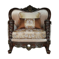 Devayne - Chair - Fabric & Dark Walnut - Tony's Home Furnishings
