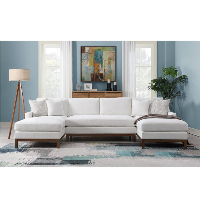 Valiant - Sectional Sofa - Ivory Chenille - Tony's Home Furnishings