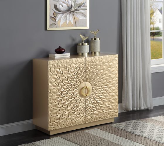 Ellette - Console Table - Gold Finish - Tony's Home Furnishings