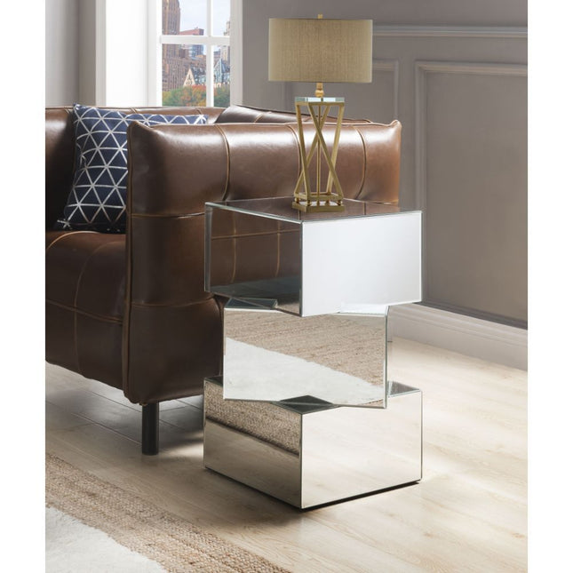 Meria - End Table - Mirrored - Tony's Home Furnishings