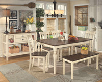 Thumbnail for Whitesburg - Brown / Cottage White - Dining Room Server Tony's Home Furnishings Furniture. Beds. Dressers. Sofas.