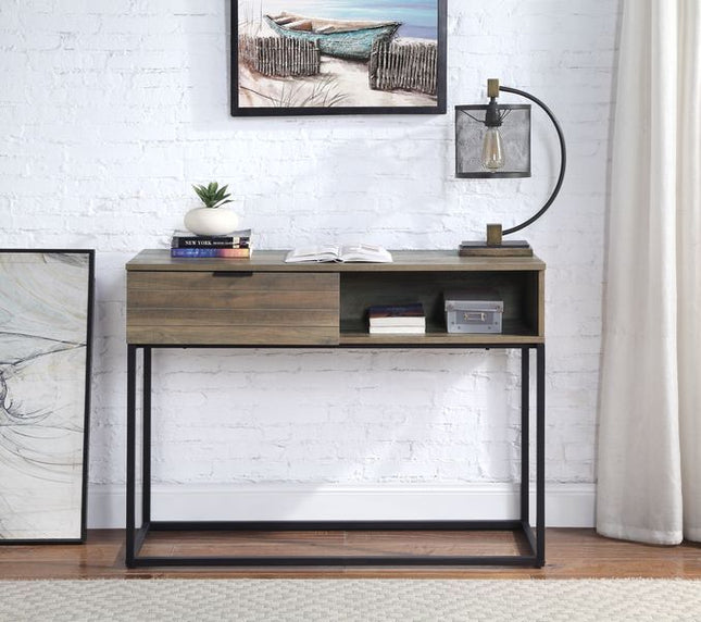 Galeno - Writing Desk - Rustic Oak & Black Finish - Tony's Home Furnishings