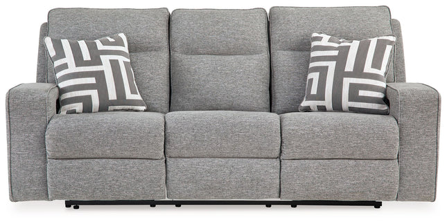 Biscoe - Pewter - Power Reclining Sofa With Adj Headrest Signature Design by Ashley® 