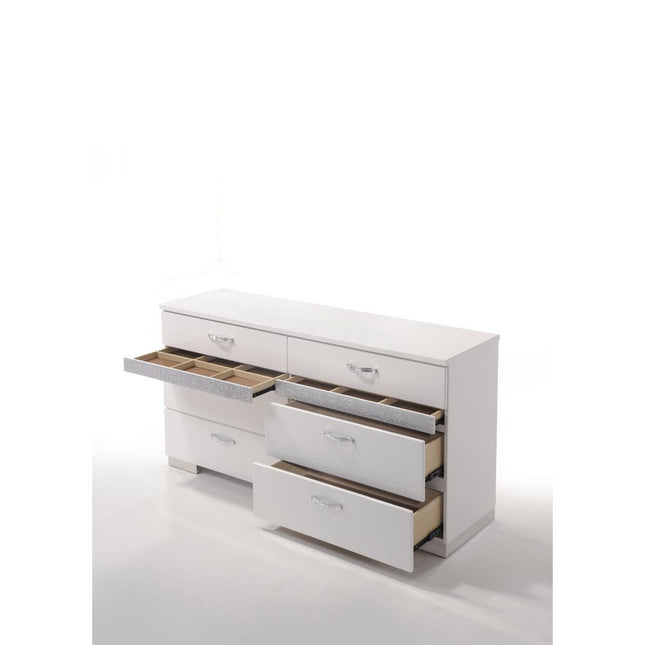 Naima II - Dresser - White High Gloss - Tony's Home Furnishings