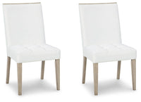 Thumbnail for Wendora - Bisque / White - Dining Uph Side Chair (Set of 2) Tony's Home Furnishings Furniture. Beds. Dressers. Sofas.