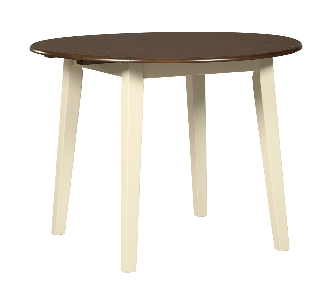Woodanville - Cream / Brown - Round Drm Drop Leaf Table - Tony's Home Furnishings