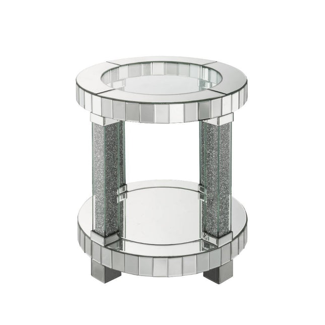 Fafia - End Table - Mirrored & Faux Gems - Tony's Home Furnishings