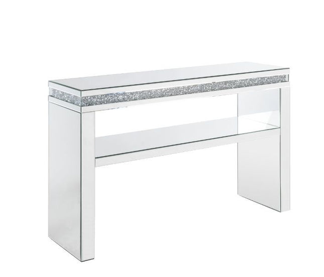 Noralie - Accent Table - Mirrored & Faux Diamonds - 32" - Tony's Home Furnishings