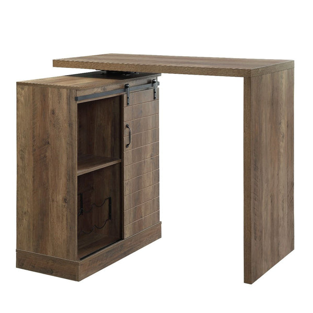 Quillon - Bar Table - Rustic Oak Finish - Tony's Home Furnishings