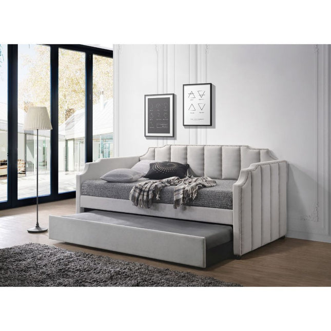 Peridot - Daybed - Dove Gray Velvet - Tony's Home Furnishings