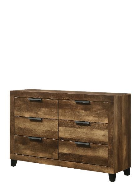 Morales - Dresser - Rustic Oak Finish - Tony's Home Furnishings