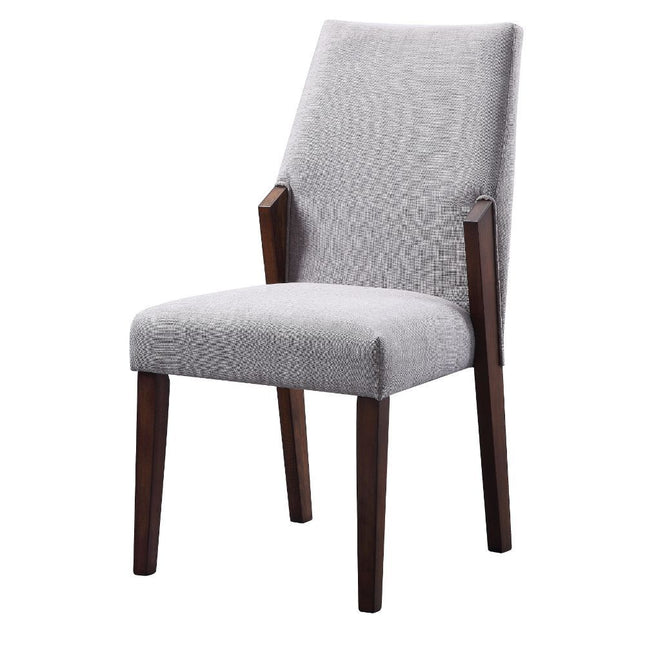 Benoit - Side Chair (Set of 2) - Fabric & Brown - Tony's Home Furnishings