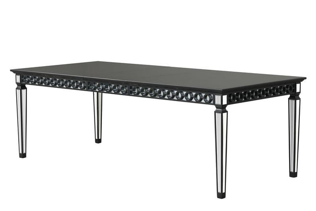 Varian II - Dining Table - Black & Sliver Finish - Tony's Home Furnishings